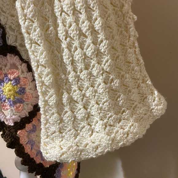 Granny Square Crochet Yarn Cardigan Jacket oversized hand knit - Picture 3 of 7